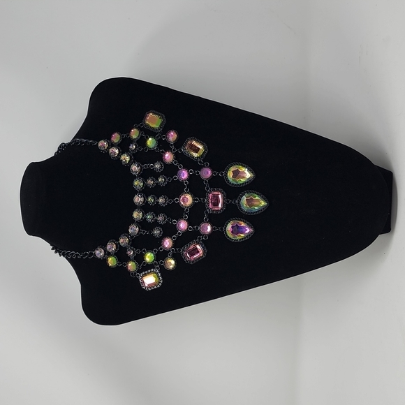 Boho Multicolor Statement Necklace - Picture 6 of 6